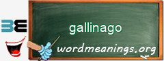 WordMeaning blackboard for gallinago